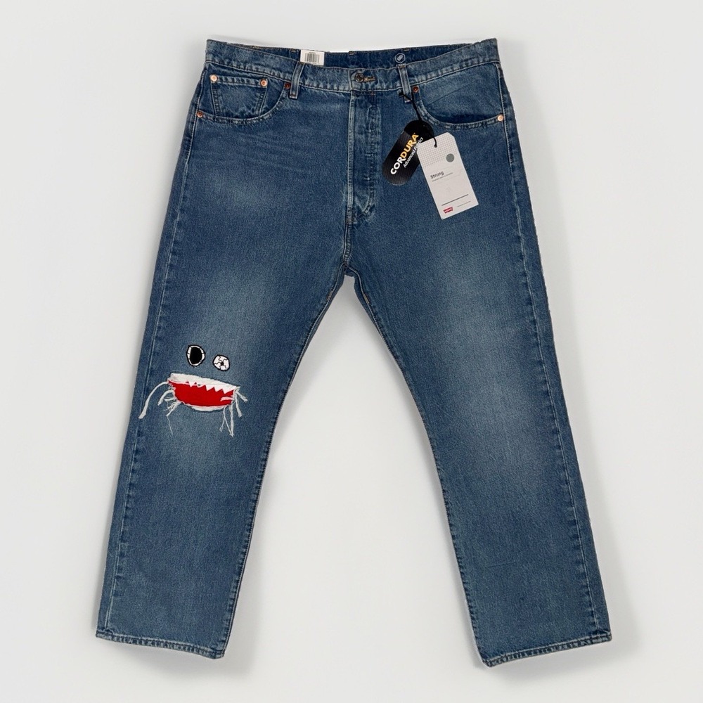 Levi's Premium Skate 501 Strong Jeans Men's 38×30 Straight Leg Patch Button Fly